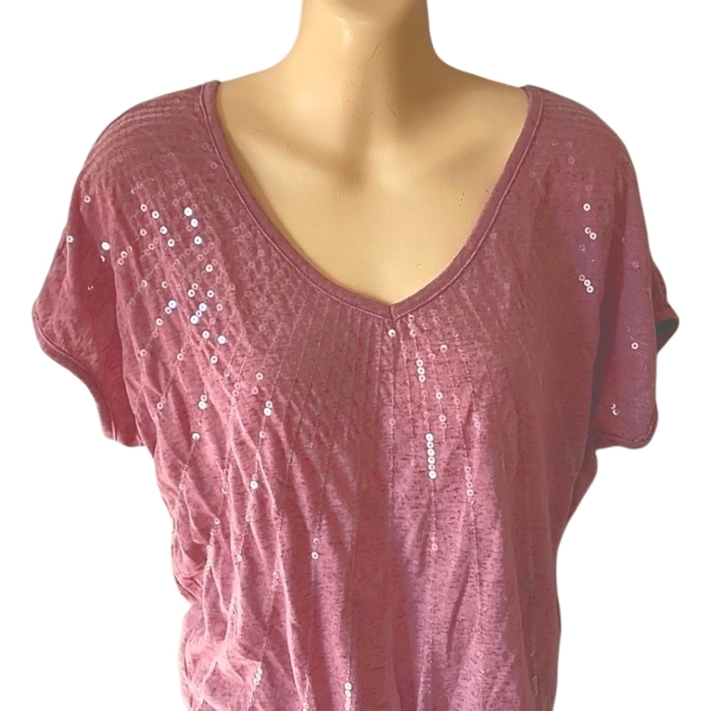 Dusty Rose Sequin Top